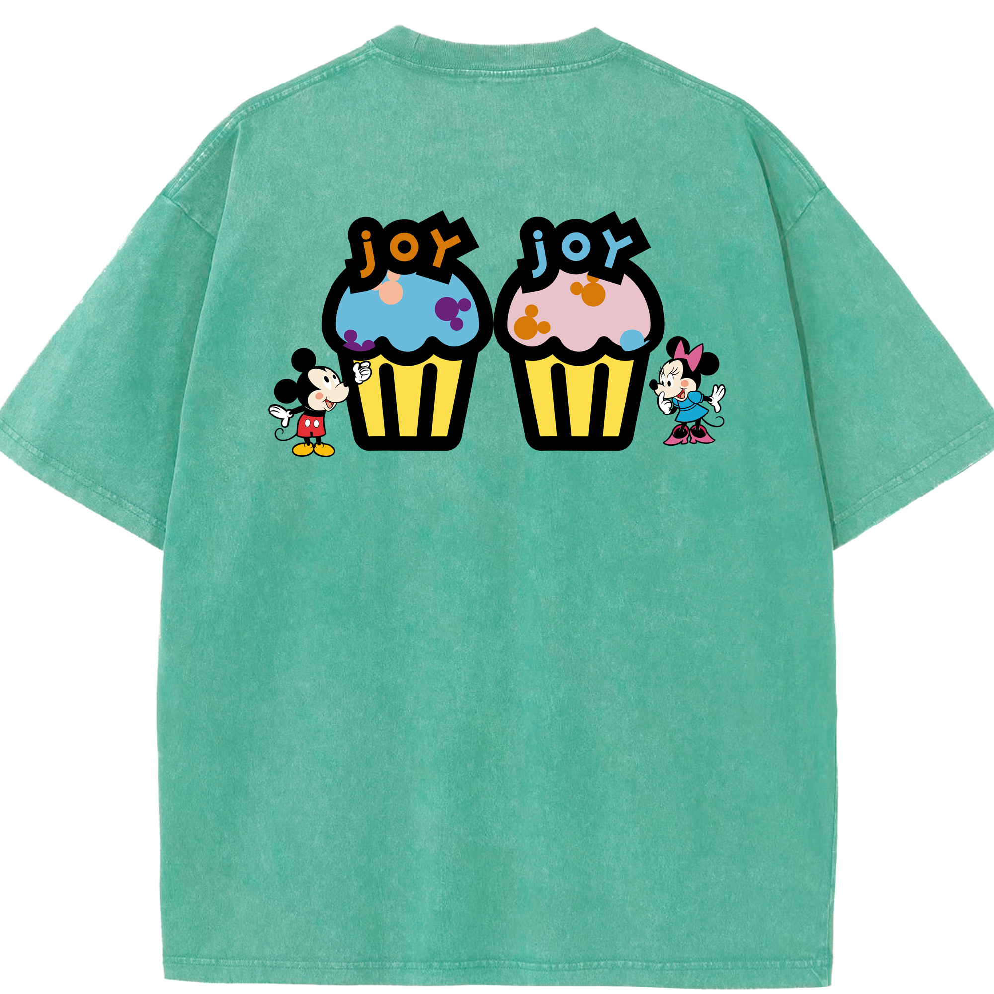 （画像用） ミッキーマウス Mickey Mouse 綿100% ヴィンテージ風 半袖Tシャツ（背面プリント）